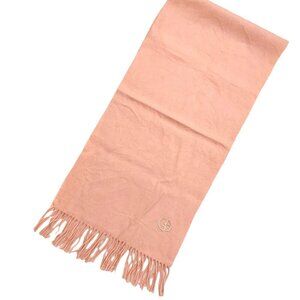 GIORGIO ARMANI Luxury Designer Vintage Logo Embroidered Light Pink Scarf